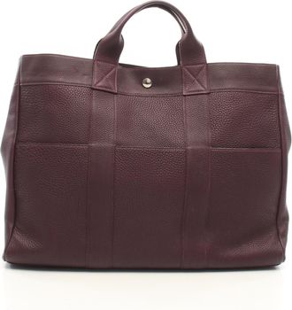 Herm&egrave;s Purple Raisin Togo Leather Leather Handbag Tote Bag (Pre-Owned)
