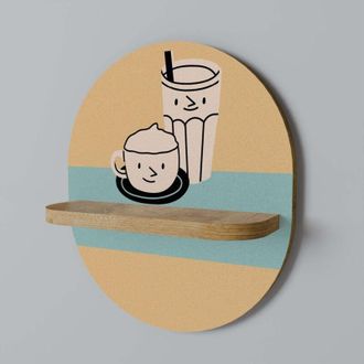 OEM Placeres Del Caf&eacute; Estante Ovalado