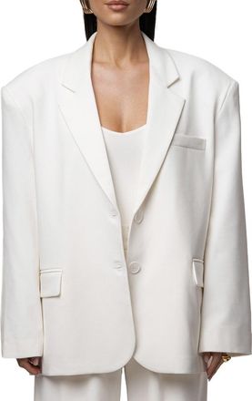 JLUXLABEL Core Standard Blazer in Ivory at Nordstrom, Size Medium