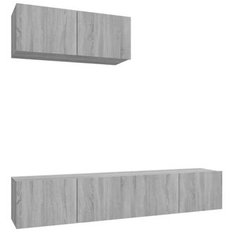 Berkfield Home 3 Piece TV Cabinet Set Grey Sonoma Engineered Wood