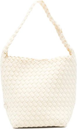 Naghedi Nomad Hobo kleine geweven shopper - Beige