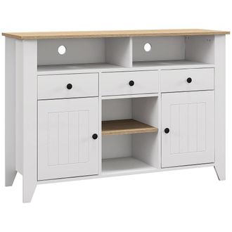 HOMCOM Aparador de cocina 120x38x81.5 cm blanco