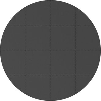 vidaXL Tapete Para Piscina 16 Uds. &Oslash; 235 Cm Redondo Espuma Eva Negro Vidaxl