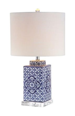Jonathan Y Designs Choi 23 Chinoiserie LED Table Lamp, Blue/White at Nordstrom