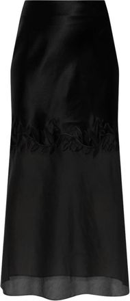 By Malene Birger Angelina Maxi Rok - Dames - Midirokken - Zwart - XL - Polyester - Rokken