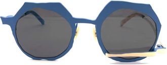 Masahiromaruyama Blauwe zonnebril Mm/0089 NO. 4 Stijl - Dames - Zonnebrillen - Blauw - 48 MM - Accessoires