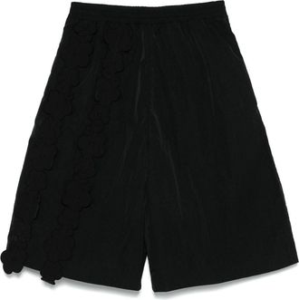 Cecilie Bahnsen Angel flower-trim shorts - Black