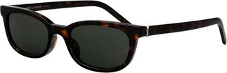Saint Laurent SL M160 Zonnebril - Dames - Accessoires - Bruin - Maat: 53 MM Nylon