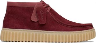 Clarks Torhill Hi - Heren - Veterlaarzen - Rood - 41 1/2 EU - Leer - Schoenen