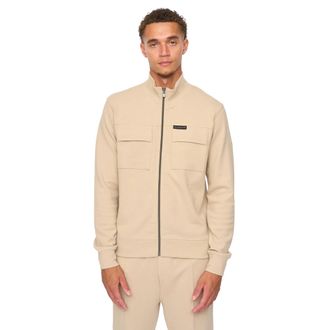 Duck and Cover Heren Tames Volledige Rits Sweatshirt (Stone)