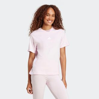 adidas T-Shirt ADIDAS SPORTSWEAR W 3S SJ T, Damen, Gr. XL, pink (clear pink, wei&szlig;), Obermaterial: 100% Baumwolle, normal, Rundhals, Shirts T-Shirt