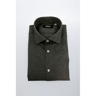 Baldinini Gray Cotton Men Mens Shirt
