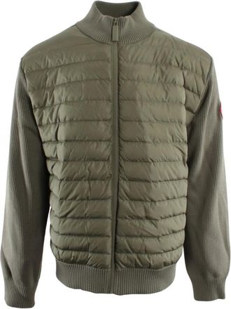Canada Goose Winter Jackets, male, Green, Size: 2XL HyBridge Knit Jacket