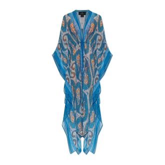 Etro Etro, Beachwear, female, Blue, Size: ONE SIZE Beach Dress with Print