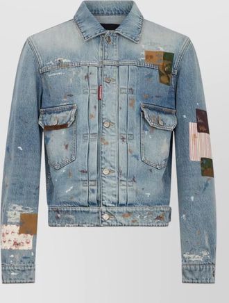 Dsquared2 denim patchwork lightweight jacket