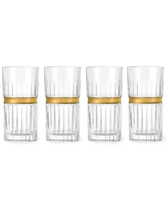 Godinger Set Of 4 Goldband Regine Highballs
