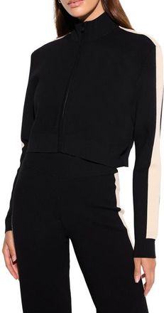 Spiritual Gangster Marlow Crop Zip-Up Sweatshirt in Black at Nordstrom, Size X-Large