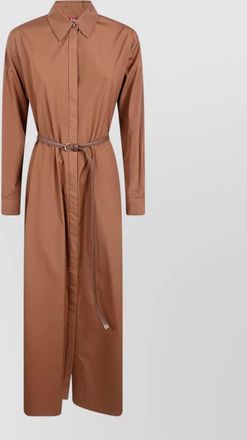 Max Mara lecito belted midi dress long sleeves