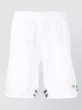 Mizuno logo-print stripe-detailing knee-length track shorts