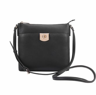 Paul Costelloe Womens Neva Leather Cross Body Bag - Black - One Size