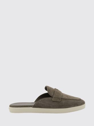 Tory Burch Suede Low Heel Mules with Double T Logo by