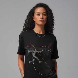 Nike Jordan Womens Jordan Flight Graphic T-Shirt in Black | IF0791-010