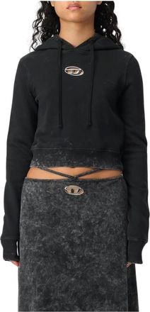 Diesel Dames, Sweatshirts & Hoodies, Zwart, Maat: S