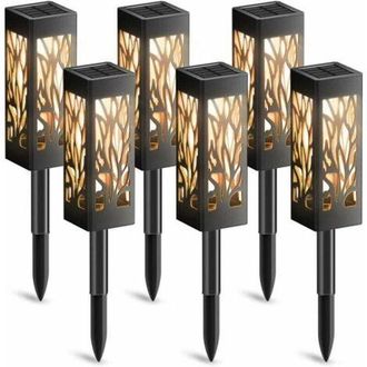 OEM Luces Solares Para Jard&iacute;n, 6 Faroles Solares Decorativos Para Jard&iacute;n Con Luz Blanca C&aacute;lida, Impermeables Ip65, Con Encendido/apagado Autom&aacute;tico Para P