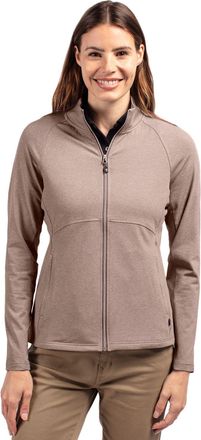 Cutter & Buck Adapt Eco Knit Heather Recycled Womens Full Zip