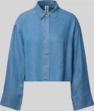 Only Regular Fit Hemdbluse mit Kimono&auml;rmeln Modell CHARIS in Jeansblau, Gr&ouml;&szlig;e XL