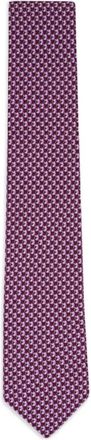 Ferragamo patterned tie - Purple