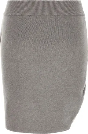 Giuseppe Di Morabito Womens Gray Virgin Wool Long Skirt