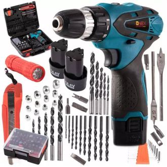 Trade Shop Trade Shop Traesio - Set Trapano Avvitatore a Batteria 14,4v a Litio Kit Con 80 Accessori e Valigetta