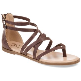 Journee Collection Women & apos;s Zailie Medium and Wide Width Flat Sandals