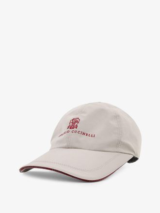 Brunello Cucinelli Mens Baseball Cap Beige Polyester Hat