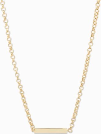 Gorjana Womens Lou Tag Necklace In Gold
