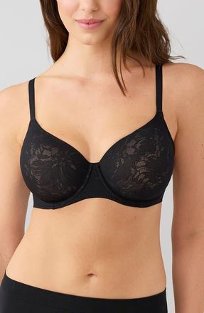 Wacoal Taking Sides Smoothing Underwire T-Shirt Bra in Black at Nordstrom, Size 34Ddd