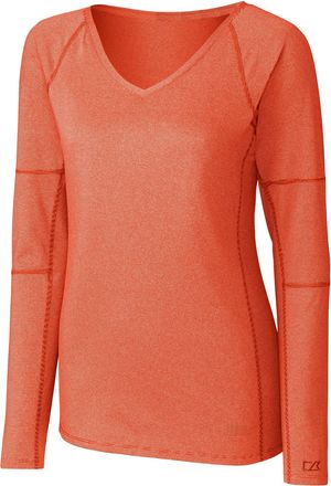 Cutter & Buck Ladies L/S Victory V Neck Shirt