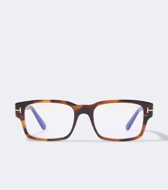 Tom Ford T rectangular glasses