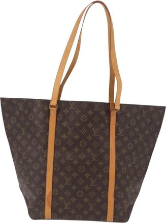 Louis Vuitton Shopping Sac Monogram Canvas Brown Canvas Handbag (Pre-Owned)