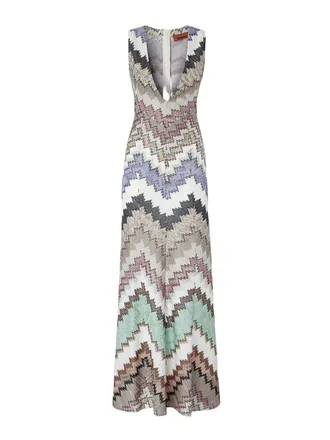 Missoni Long Multicolor Lam Viscose Dress