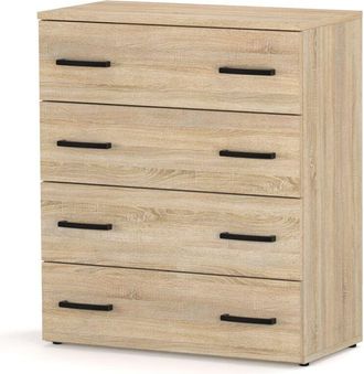 OEM Zapatero Roble Sonoma 71x82,9x35 Librer&iacute;a 4 Estantes Sin Asiento