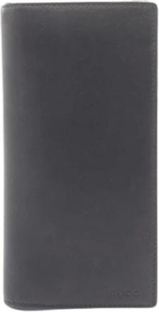 Gucci Pre-owned Wallets, male, Black, Size: ONE SIZE Pre-owned Leather Wallet