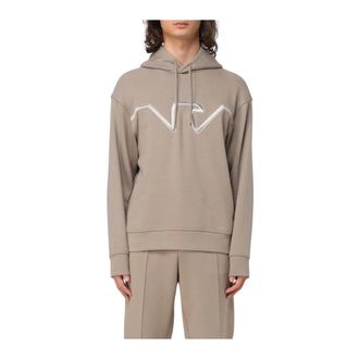 Emporio Armani Hoodies, male, Beige, S, Classic White Hoodie for Men