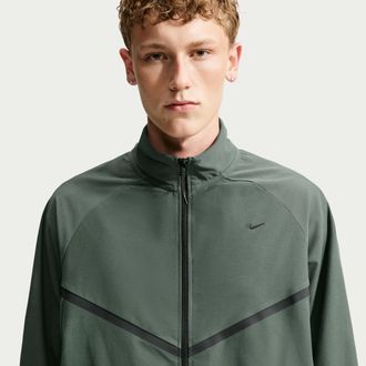 Nike Mens Nike Sportswear Tech Dri-FIT Shori Knit Track Jacket in Green | IM1335-303