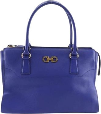 Ferragamo Pre-owned Handbags, female, Blue, Size: ONE SIZE Pre-owned gg-21f271 Tote bag