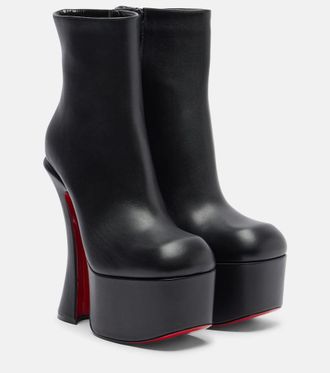 Christian Louboutin Aquabootie 160 leather platform ankle boots