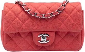 Chanel Pre-owned Vintage Flap Bag - Dames - Vintage Schoudertas - Rood - ONE Size - Leer - Vintage