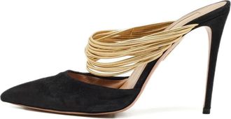 Aquazzura Mules Rendez Vous a punta - Nero