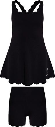 Marysia Swim Korte Jurk met Ingebouwde Short - Dames - Playsuits - Zwart - L - Leer - Jumpsuits & Playsuits